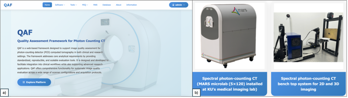 QAF platform interface and spectral photon-counting CT systems at Khalifa University